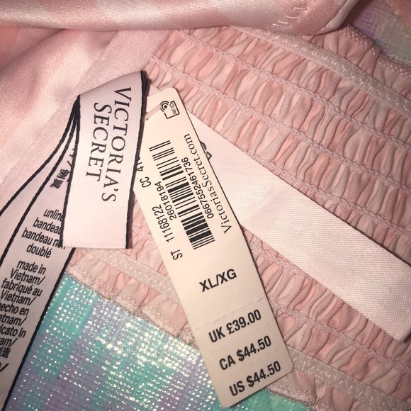 3/$99 Victoria’s Secret Unlined Tie-Front Bandeau - Pink - Picture 5 of 5